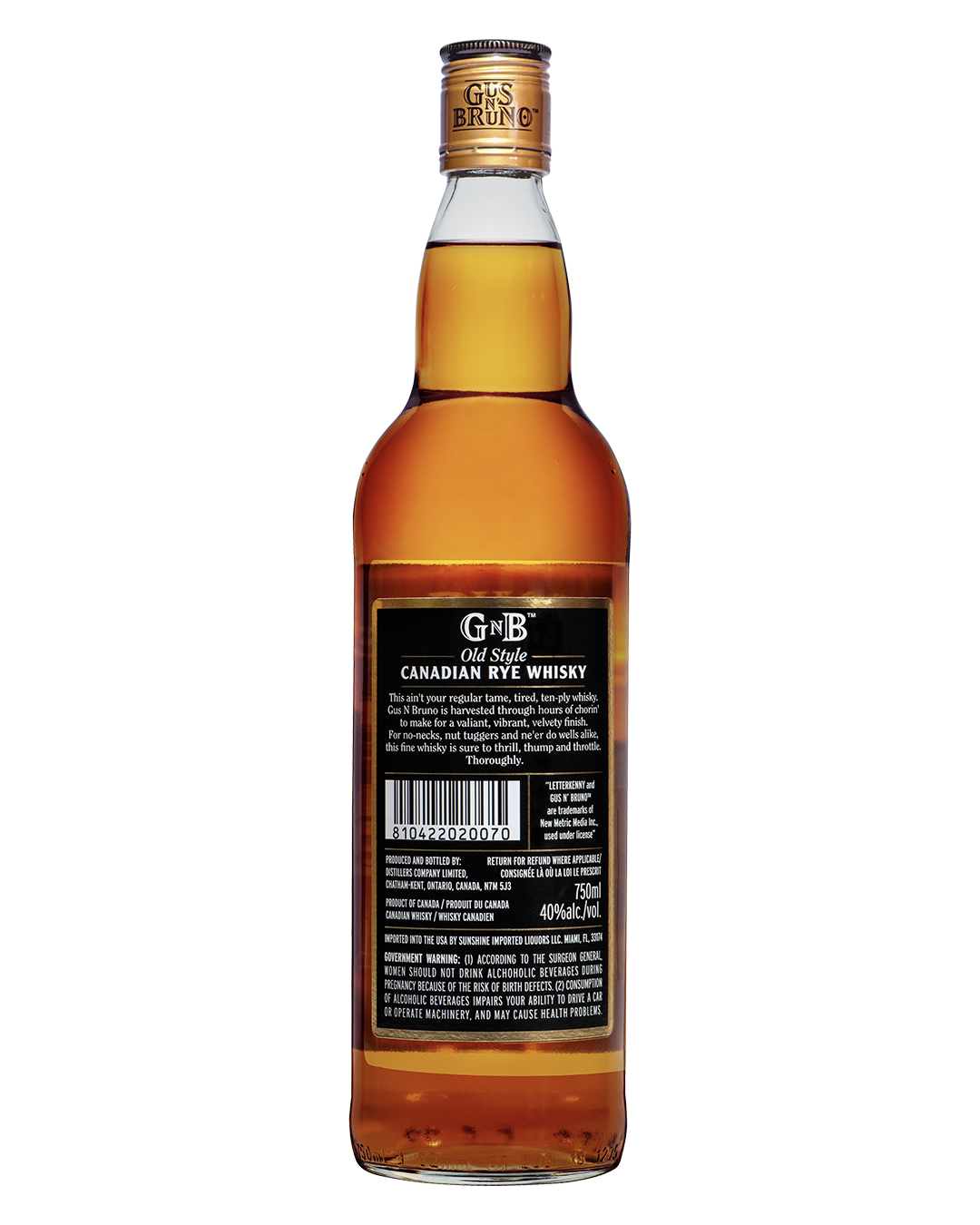 Gus N Bruno Old Style Canadian Whisky